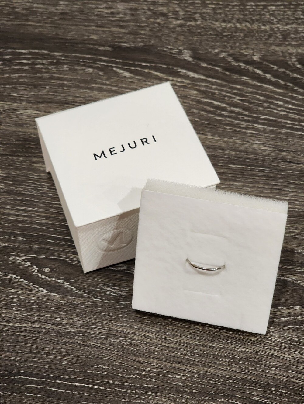 Mejuri 14k White Gold Stacker Ring